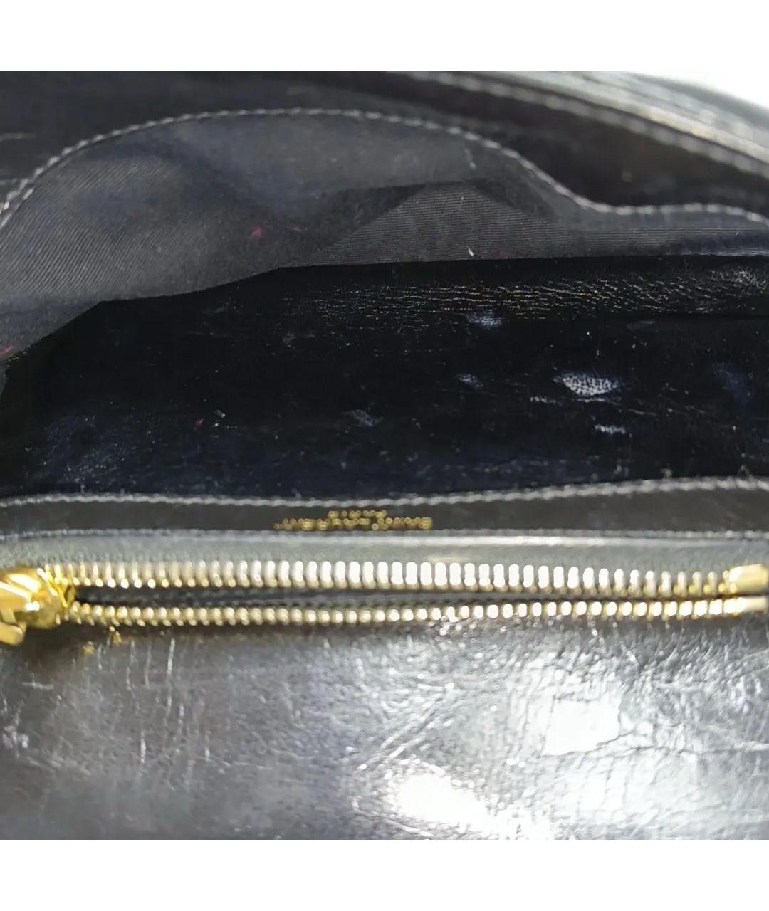 SAINT LAURENT Черная кожаная сумка через плечо, фото 6