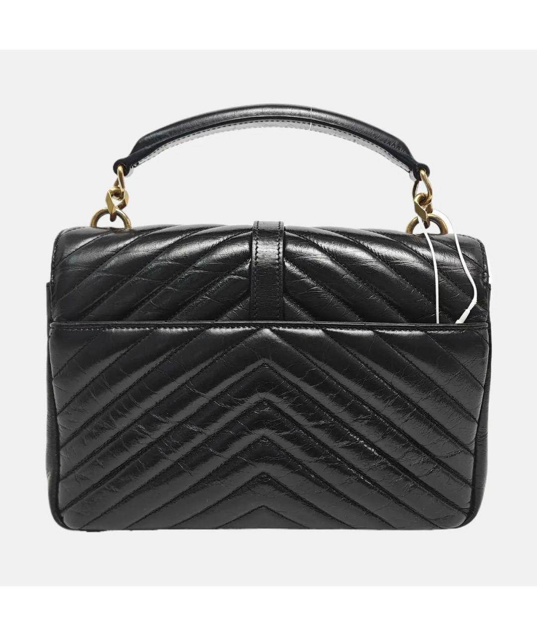 SAINT LAURENT Черная кожаная сумка через плечо, фото 4