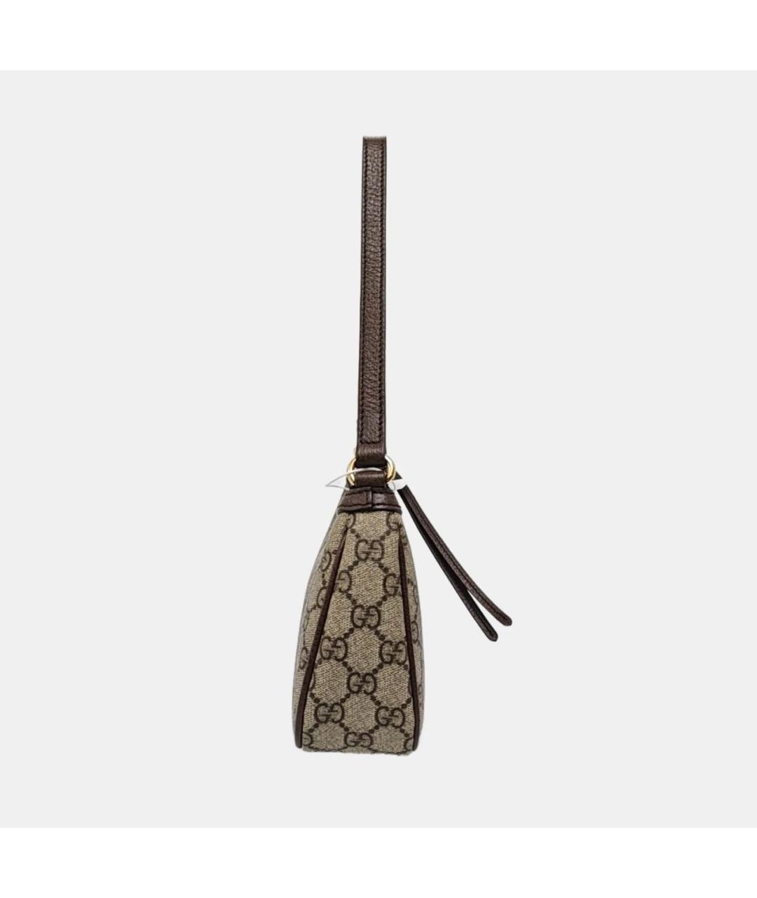 GUCCI Коричневая кожаная сумка с короткими ручками, фото 2