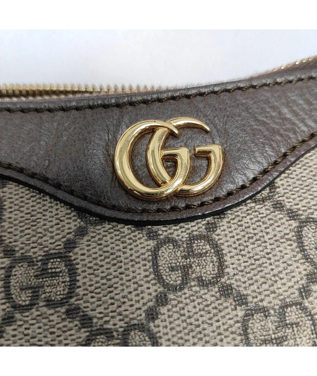 GUCCI Коричневая кожаная сумка с короткими ручками, фото 6