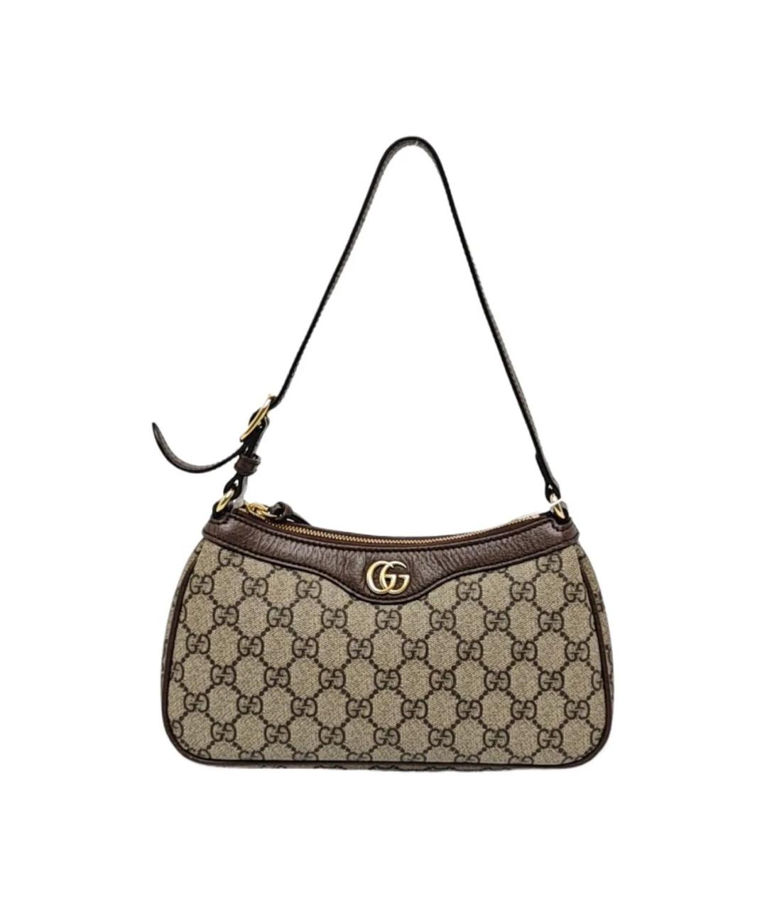 GUCCI Коричневая кожаная сумка с короткими ручками, фото 9