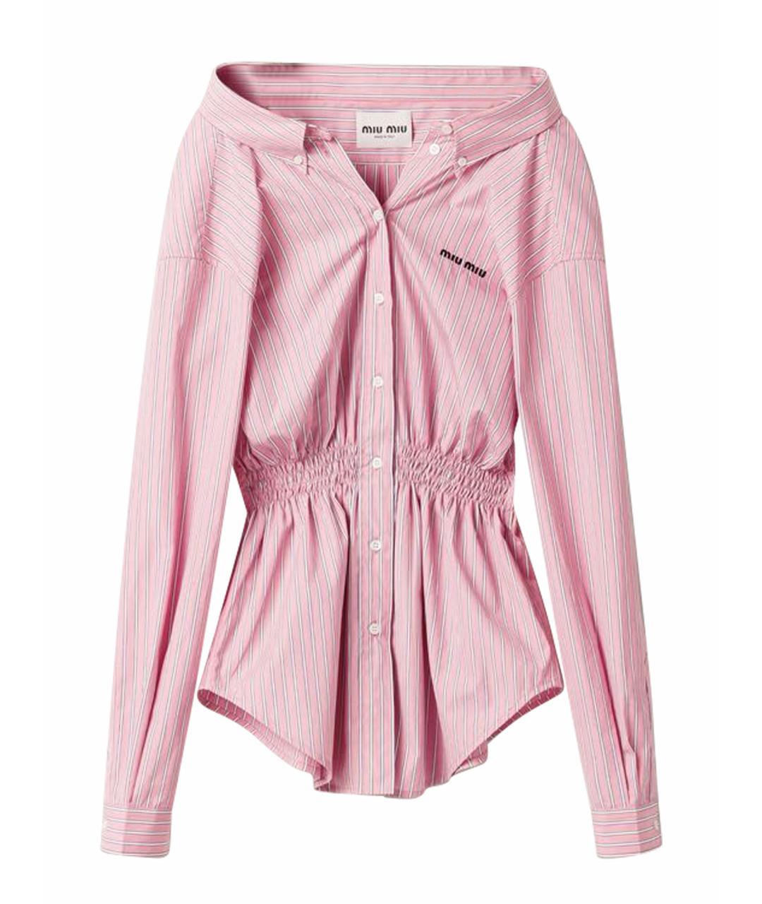 MIU MIU Розовое хлопковое повседневное платье, фото 1