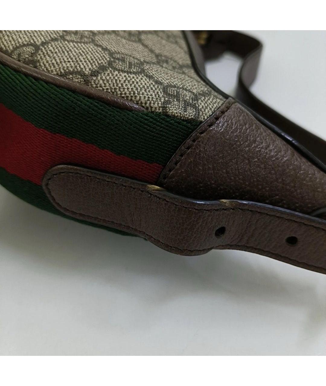 GUCCI Коричневая кожаная сумка с короткими ручками, фото 8