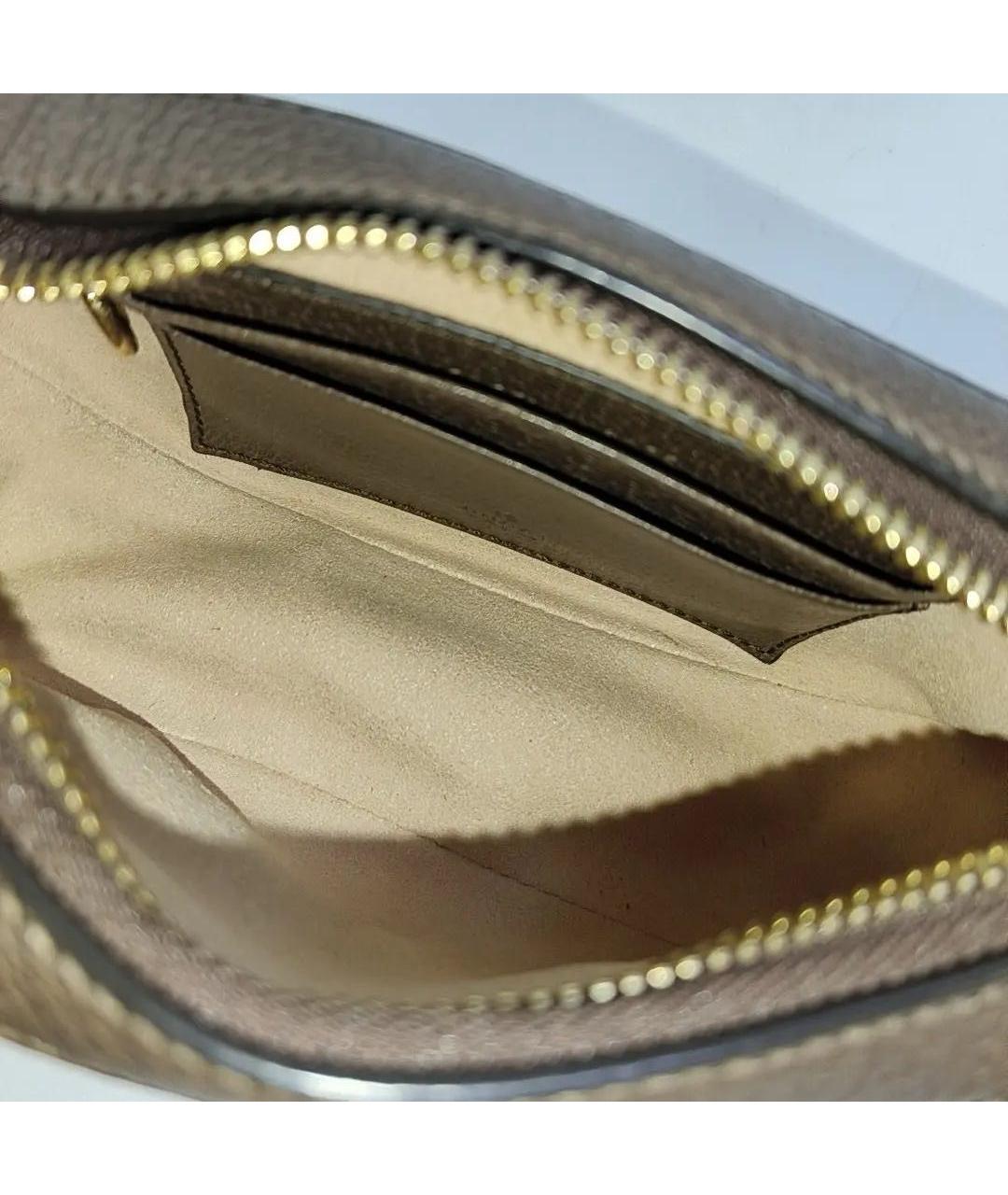 GUCCI Коричневая кожаная сумка с короткими ручками, фото 5