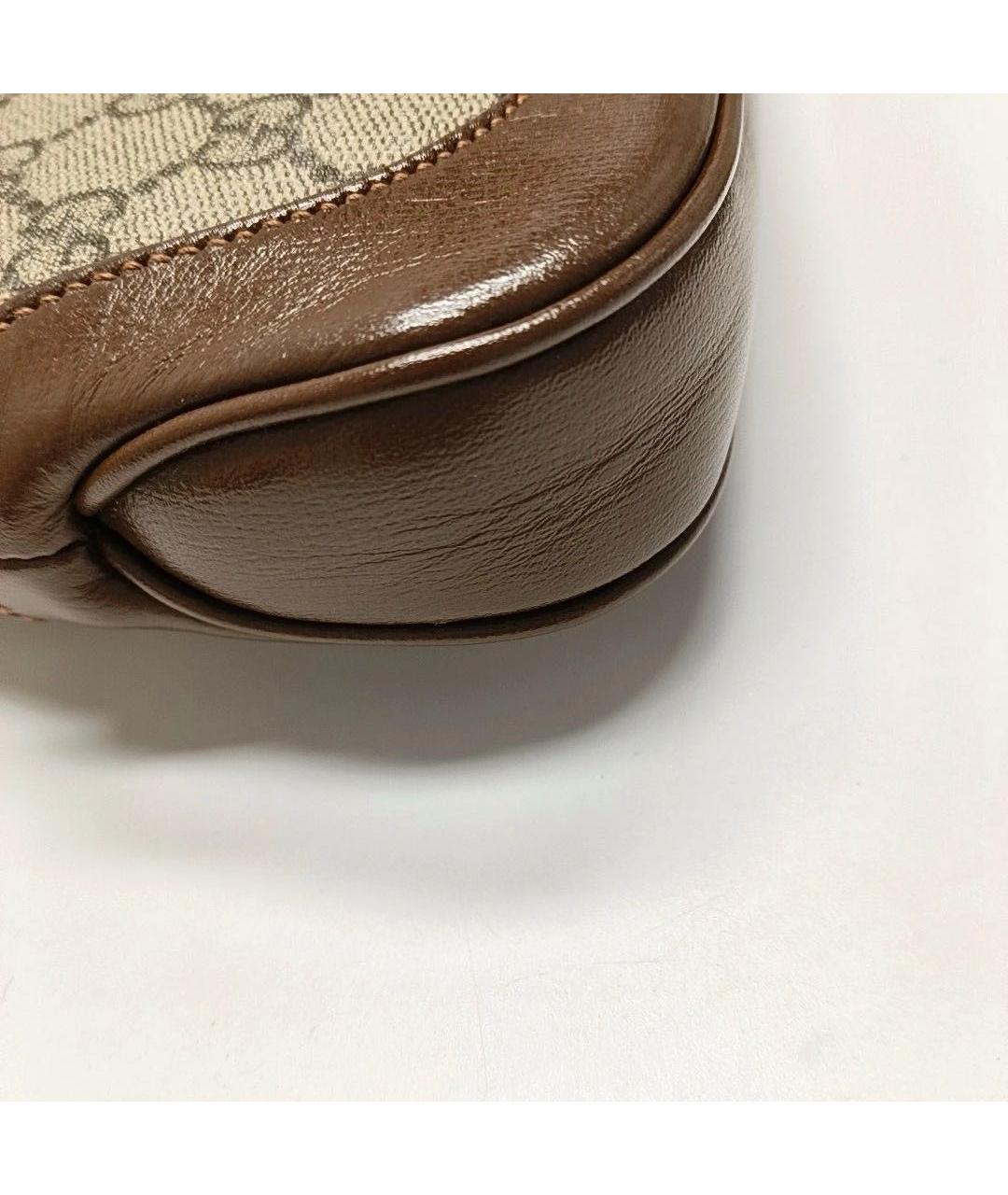 GUCCI Коричневая кожаная сумка через плечо, фото 8