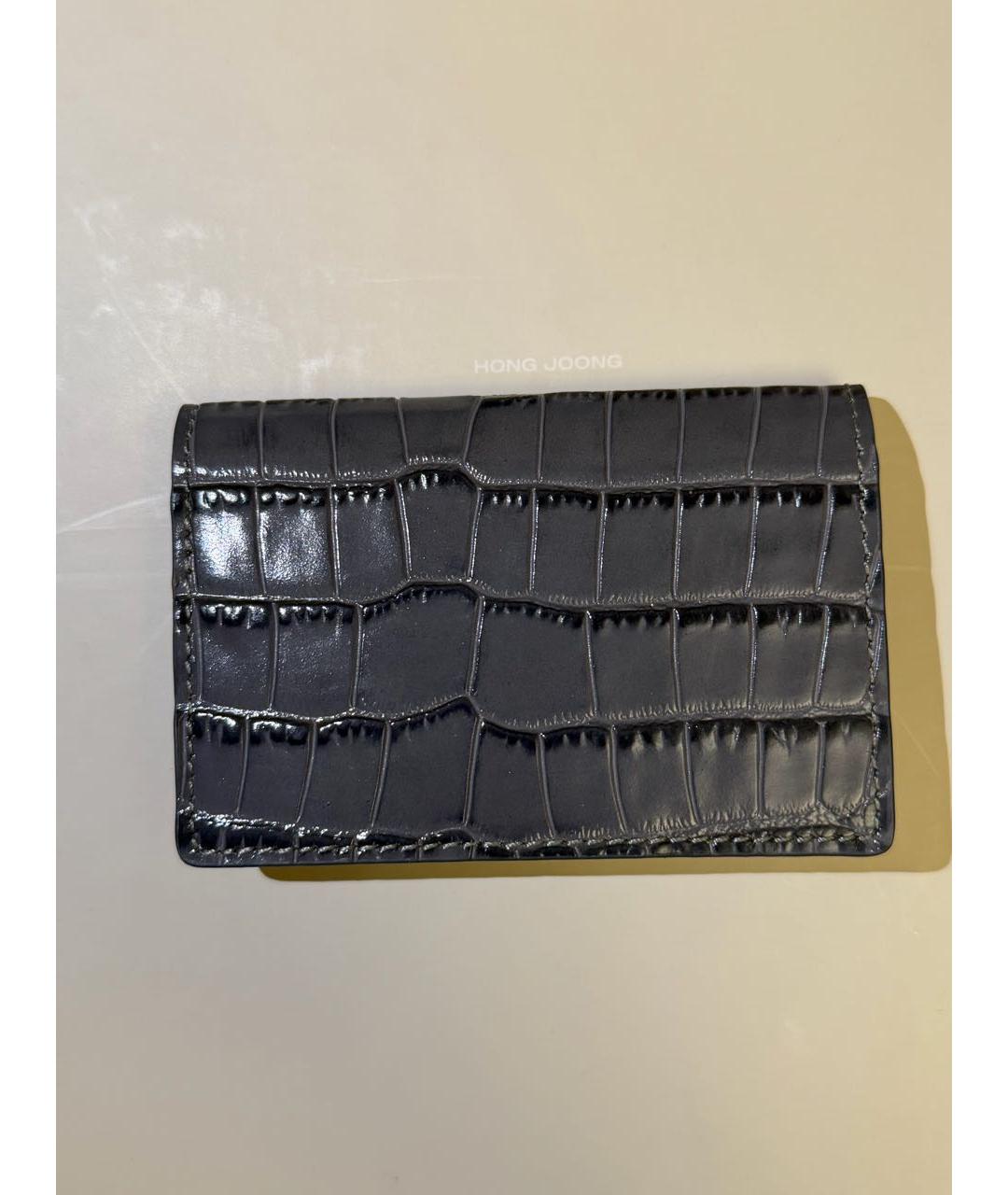 ULYANA SERGEENKO Темно-синий кожаный кардхолдер, фото 3