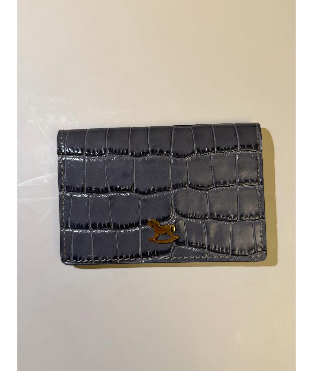 ULYANA SERGEENKO Темно-синий кожаный кардхолдер, фото 4