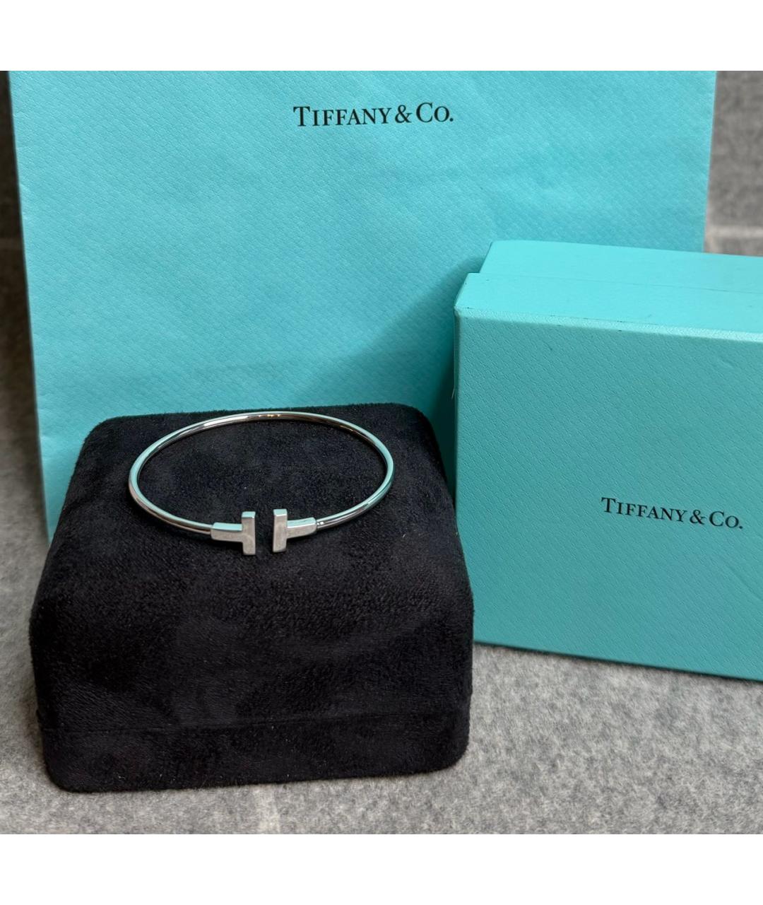 TIFFANY&CO Серебрянный браслет из белого золота, фото 2
