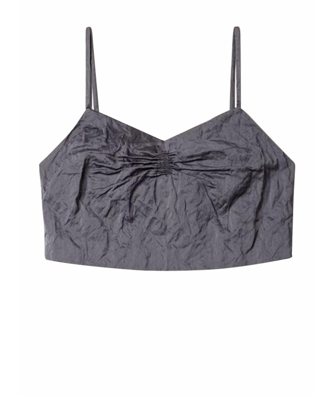 MIU MIU Серая хлопковая майка, фото 1