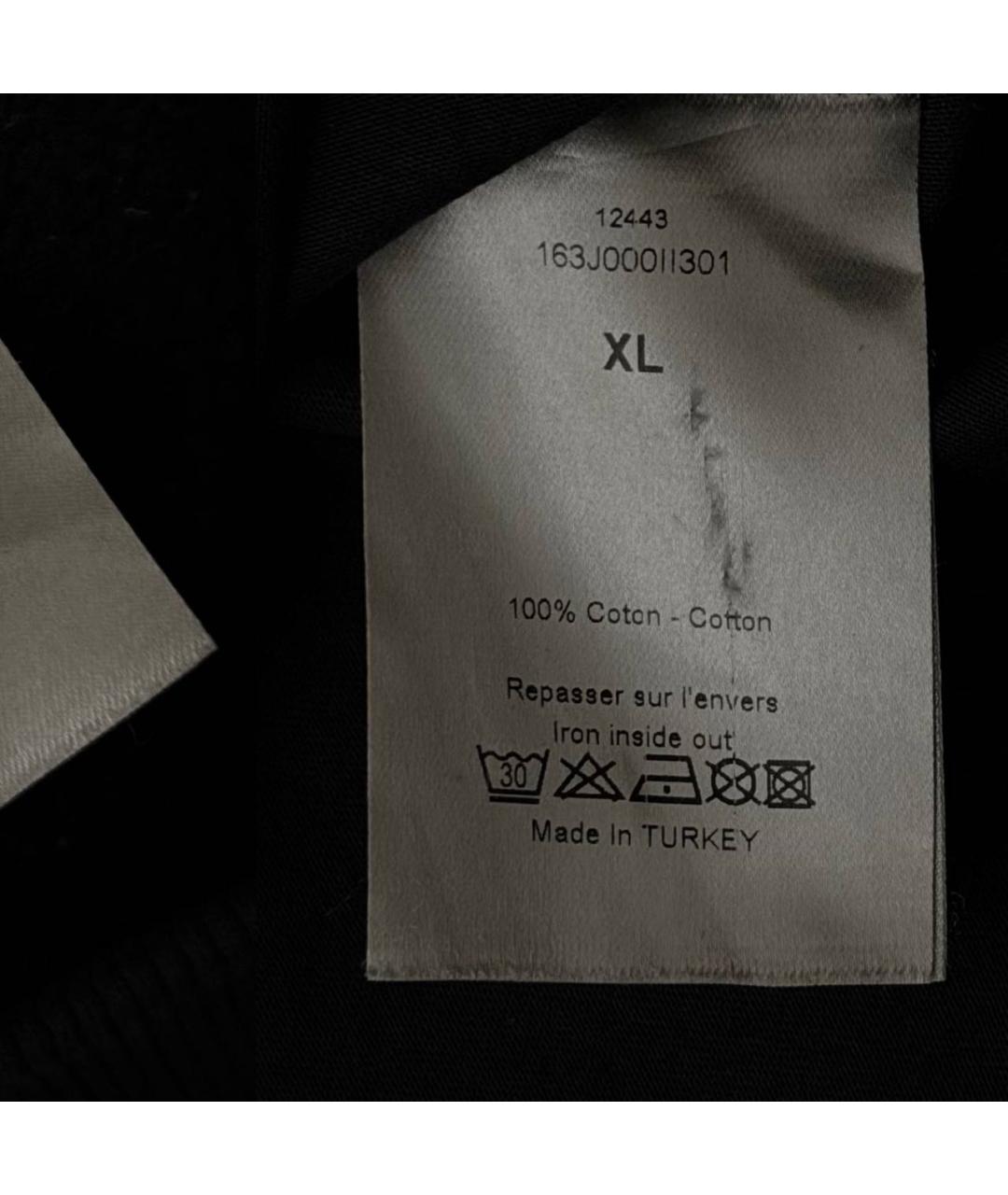 CHRISTIAN DIOR Черная хлопковая футболка, фото 3