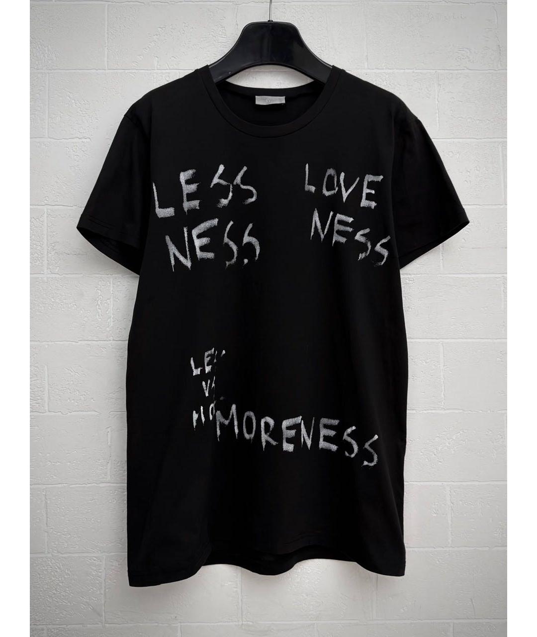 CHRISTIAN DIOR Черная хлопковая футболка, фото 4