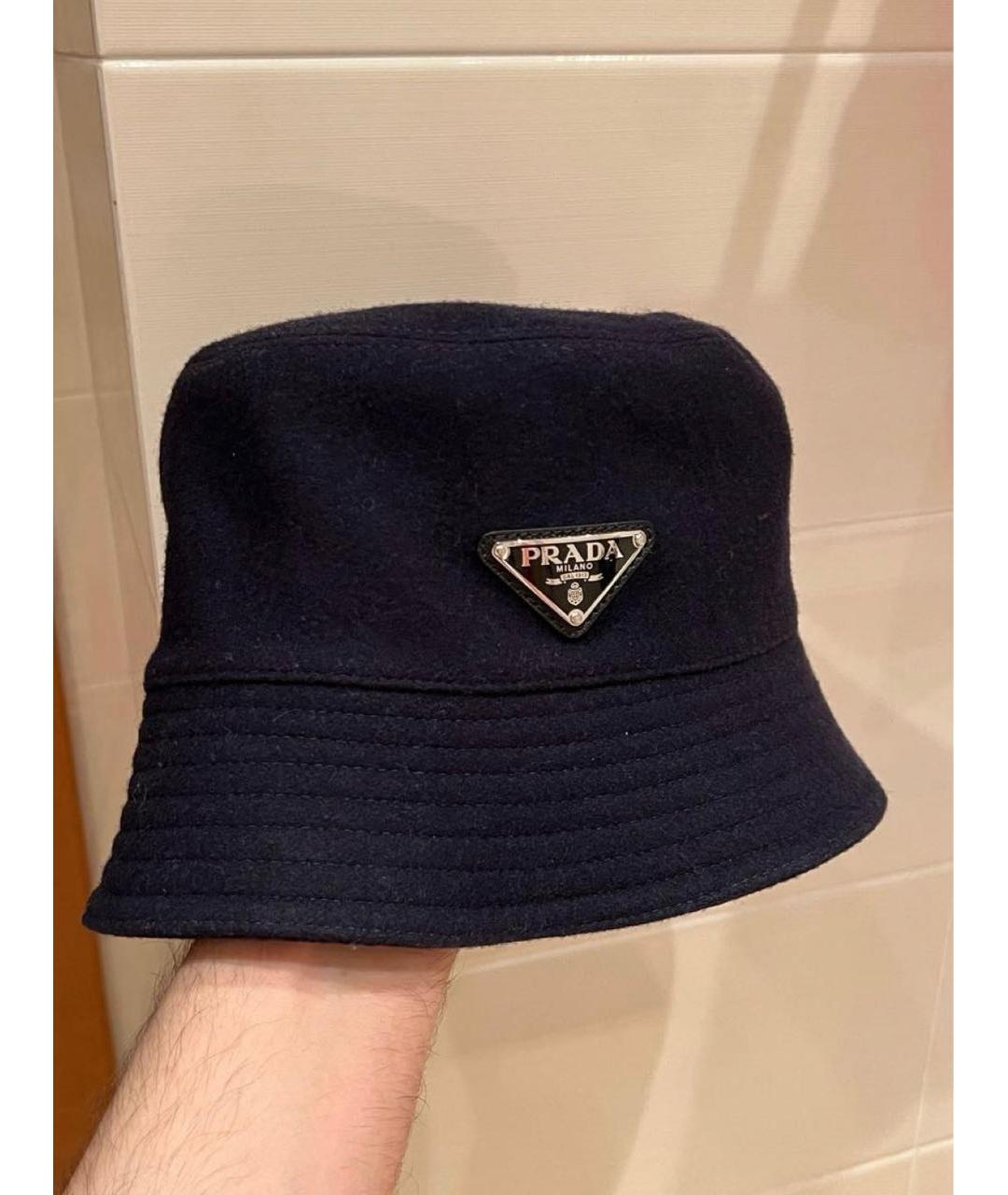 PRADA Синяя шерстяная шляпа, фото 2