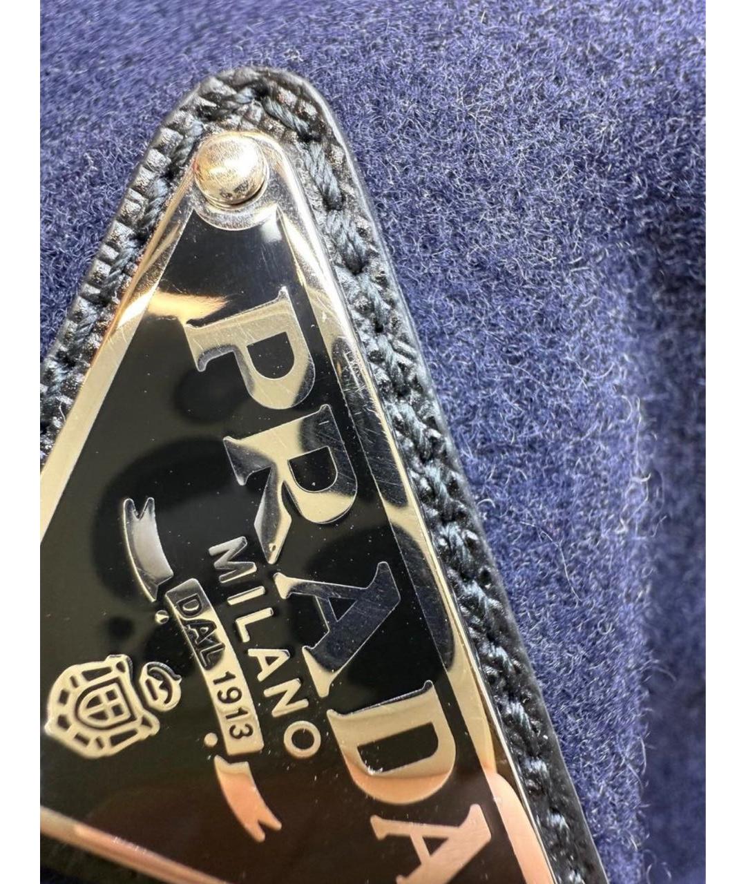 PRADA Синяя шерстяная шляпа, фото 5