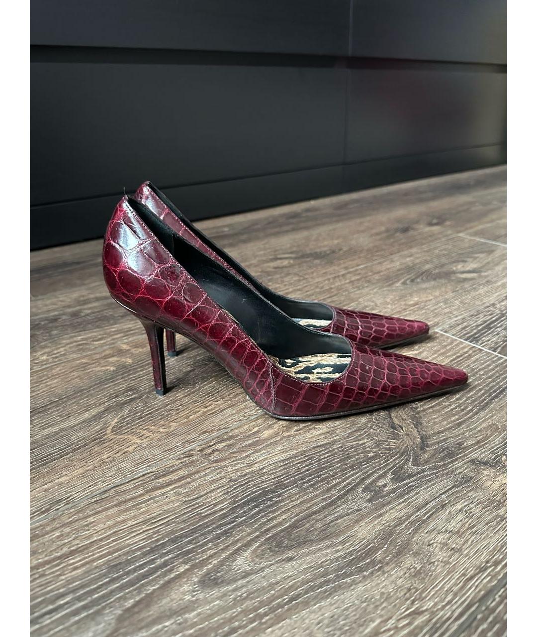 DOLCE&GABBANA Бордовые туфли, фото 6