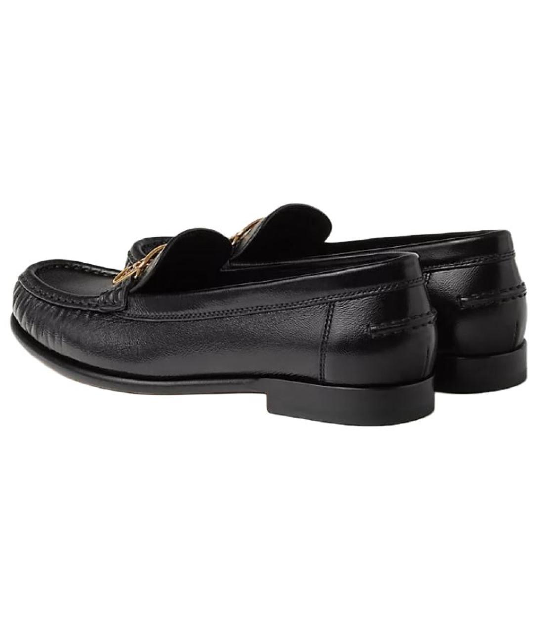HERMES Черные кожаные лоферы, фото 4