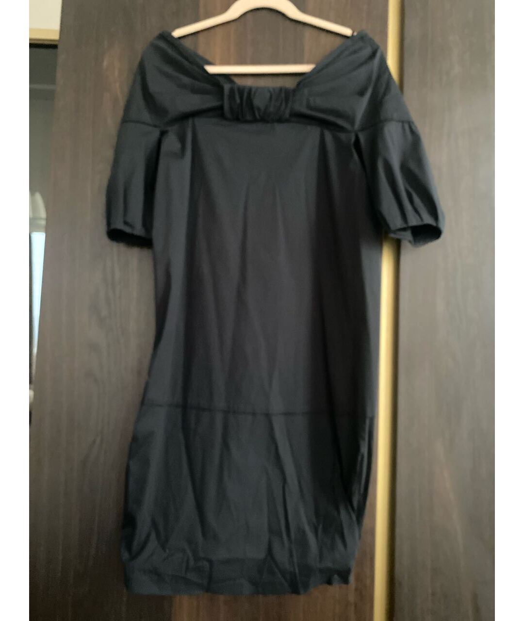 ANNA MOLINARI Черное хлопко-эластановое платье, фото 5