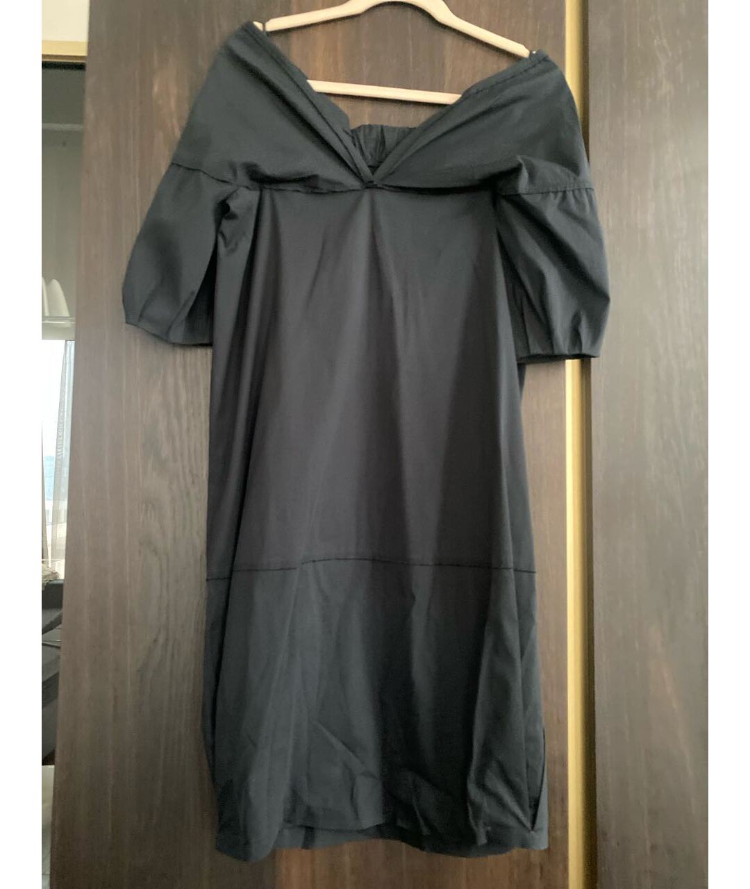 ANNA MOLINARI Черное хлопко-эластановое платье, фото 2