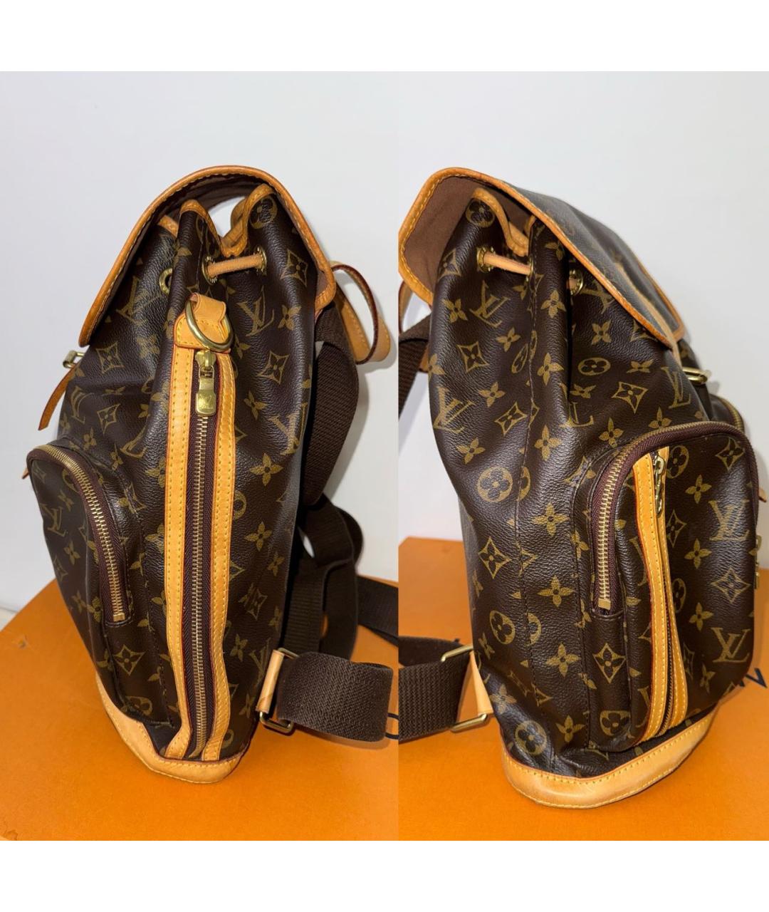 LOUIS VUITTON Коричневый кожаный рюкзак, фото 2