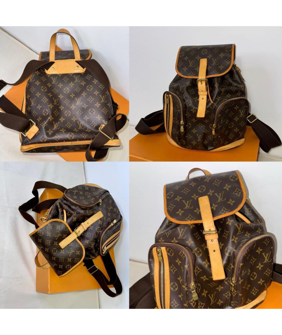 LOUIS VUITTON Коричневый кожаный рюкзак, фото 3