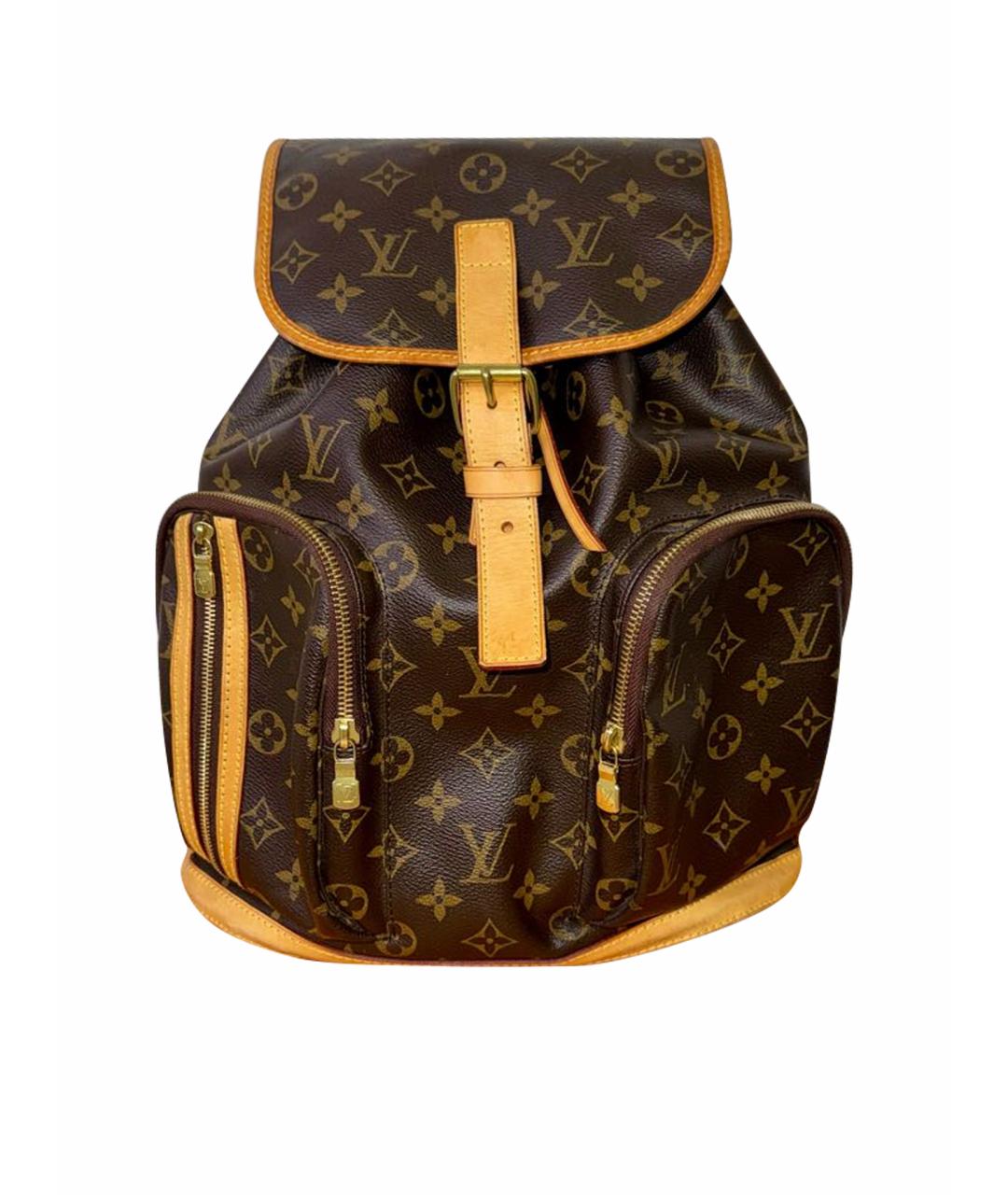 LOUIS VUITTON Коричневый кожаный рюкзак, фото 1