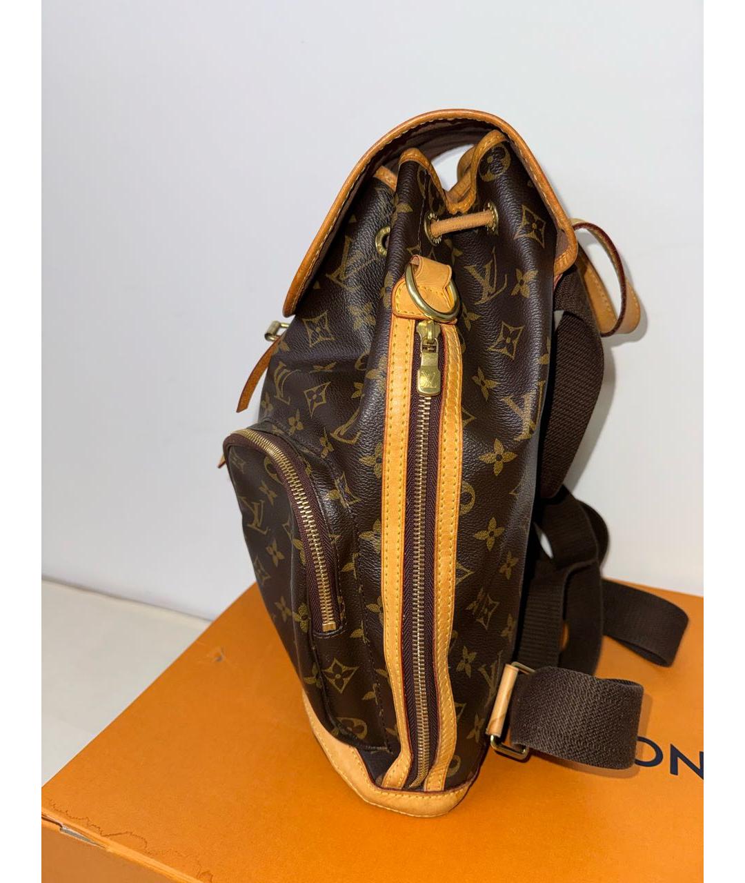 LOUIS VUITTON Коричневый кожаный рюкзак, фото 8