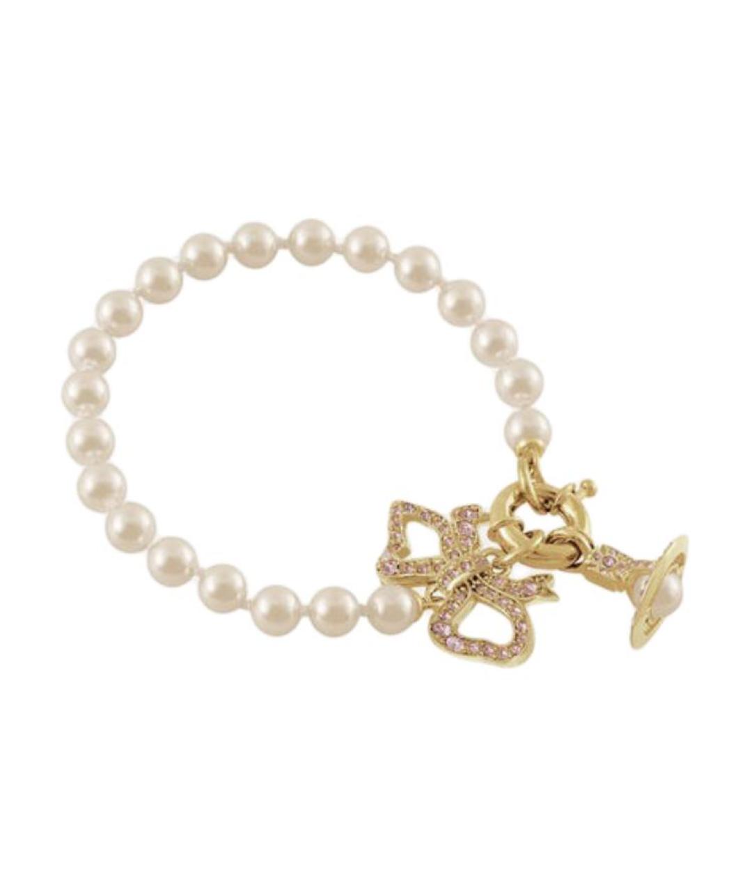 VIVIENNE WESTWOOD Белый латунный браслет, фото 2