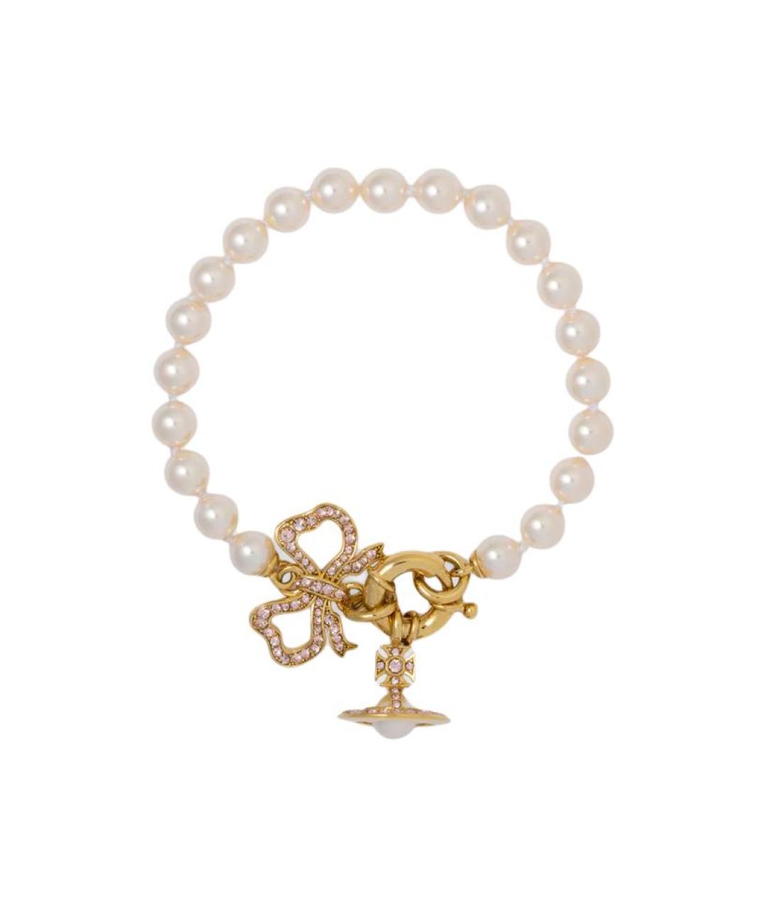 VIVIENNE WESTWOOD Белый латунный браслет, фото 1