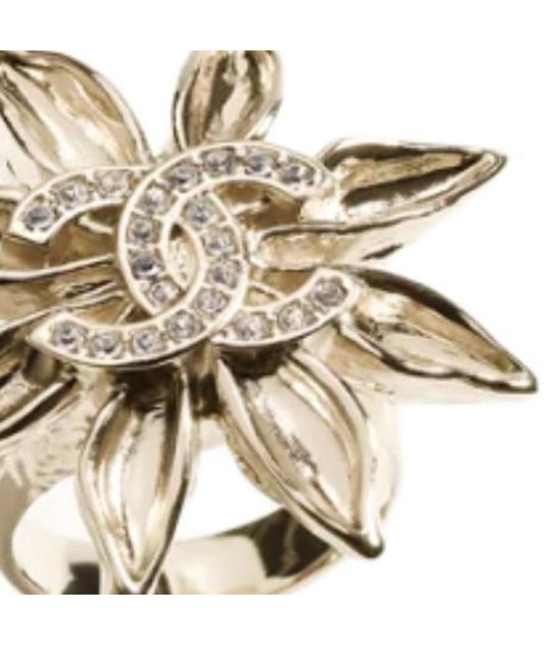 CHANEL Золотое металлическое кольцо, фото 2