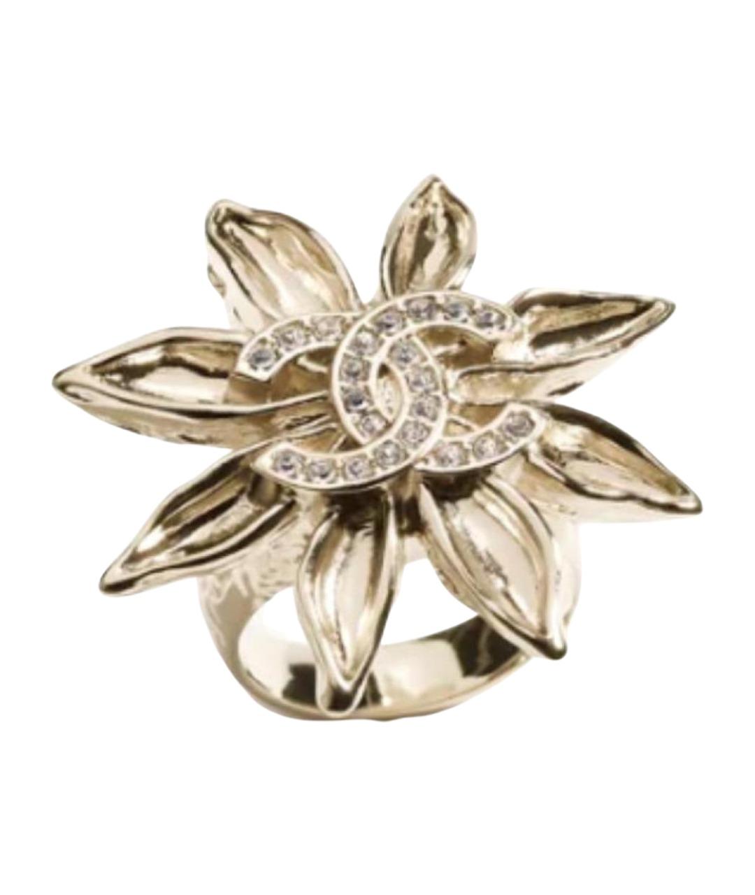 CHANEL Золотое металлическое кольцо, фото 1