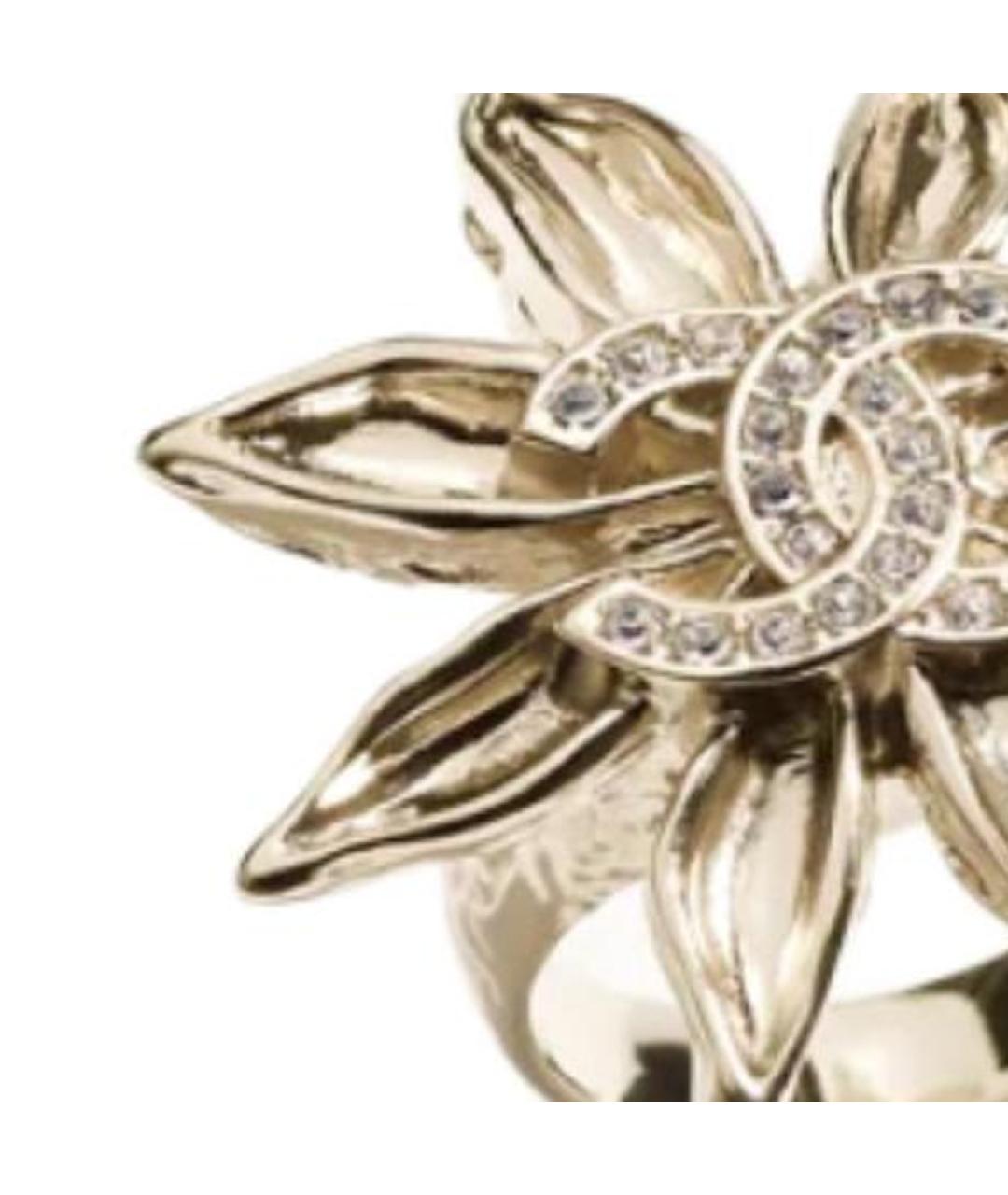 CHANEL Золотое металлическое кольцо, фото 3