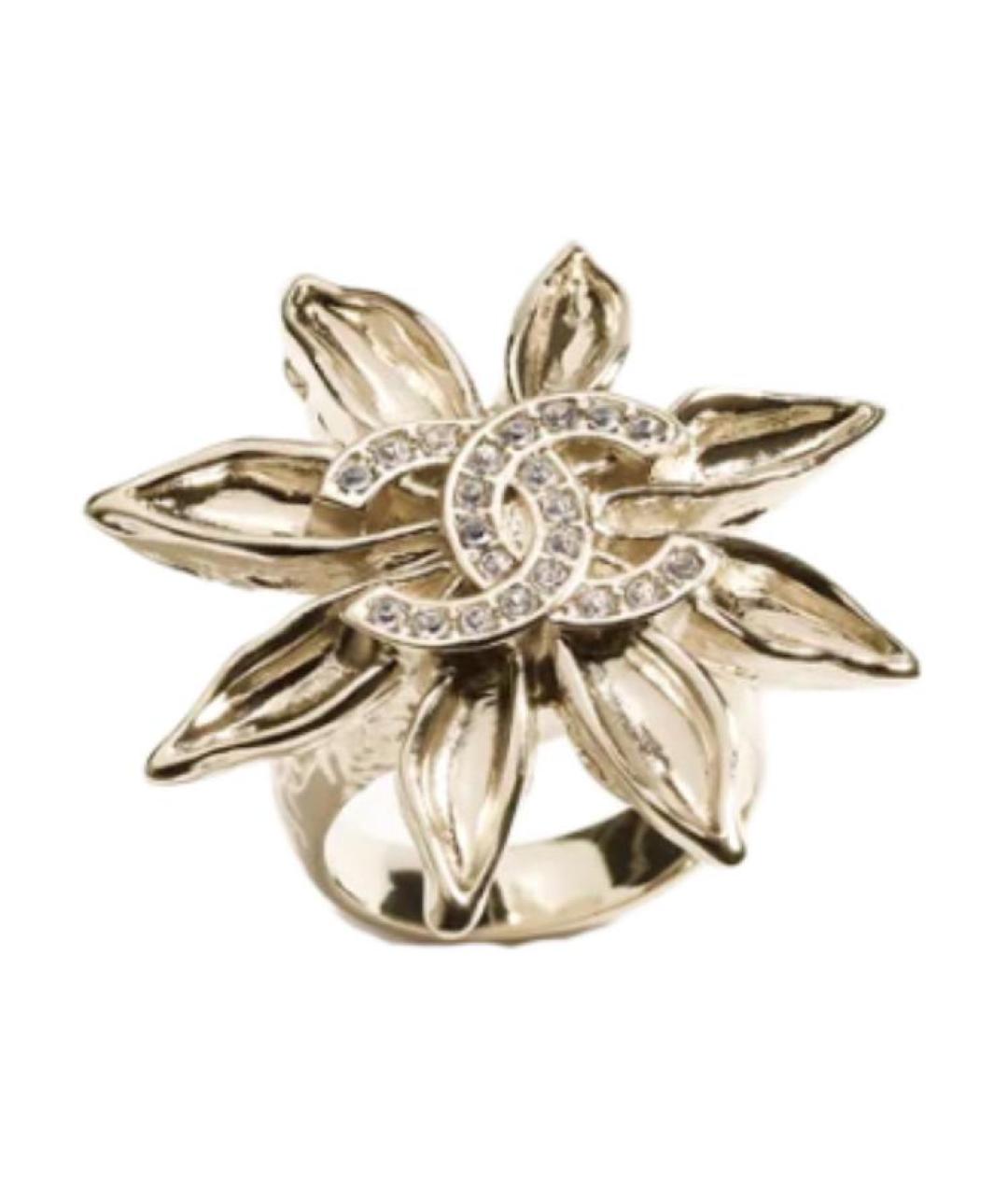 CHANEL Золотое металлическое кольцо, фото 4