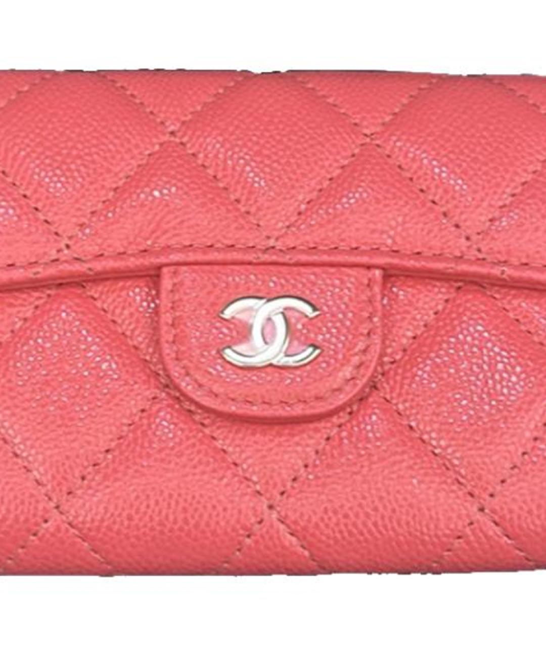 CHANEL Розовый кожаный кардхолдер, фото 4