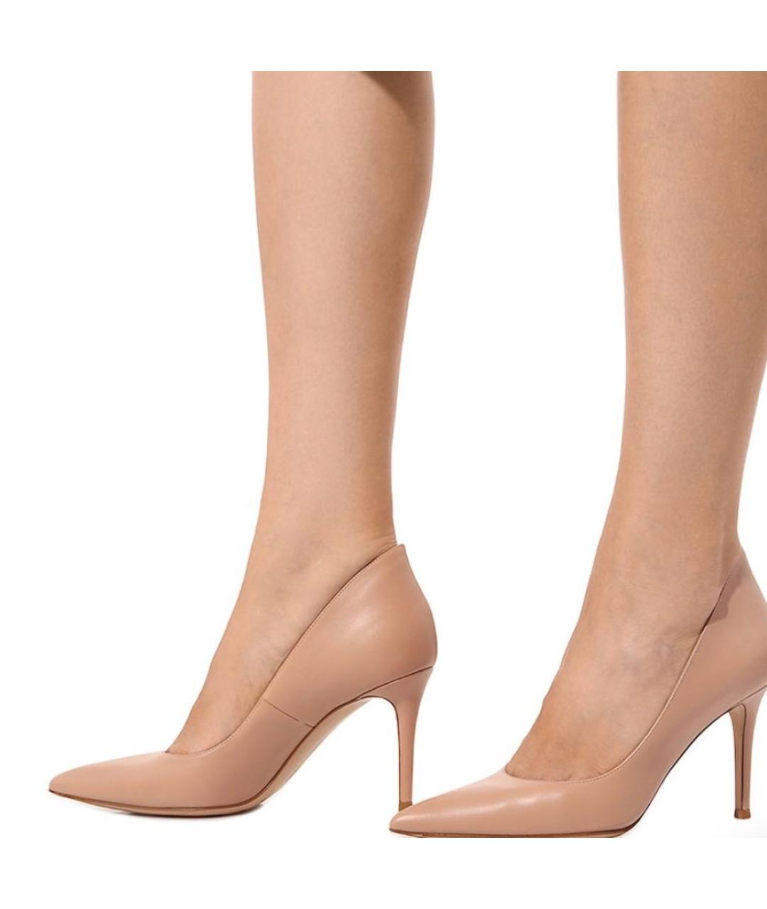 GIANVITO ROSSI Бежевые кожаные туфли, фото 3