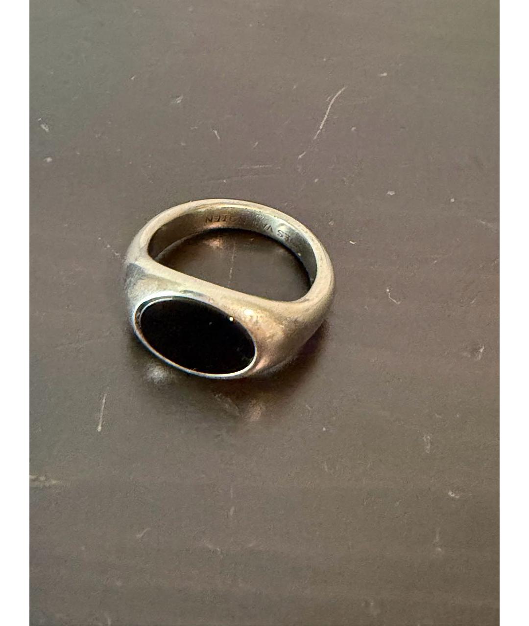 DRIES VAN NOTEN Черное латунное кольцо, фото 5
