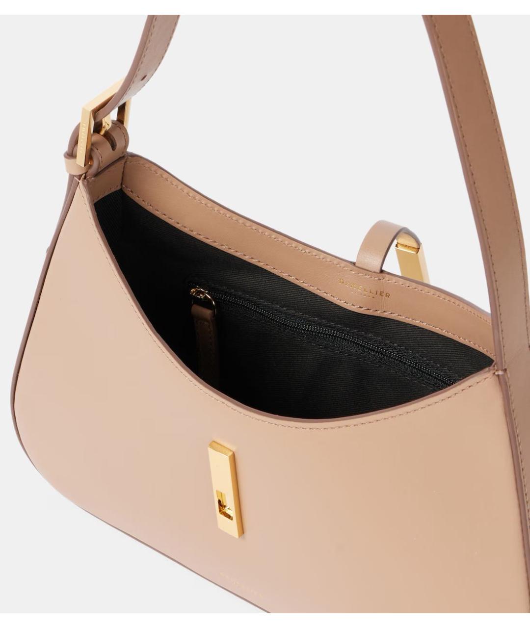 DEMELLIER Бежевая кожаная сумка с короткими ручками, фото 4