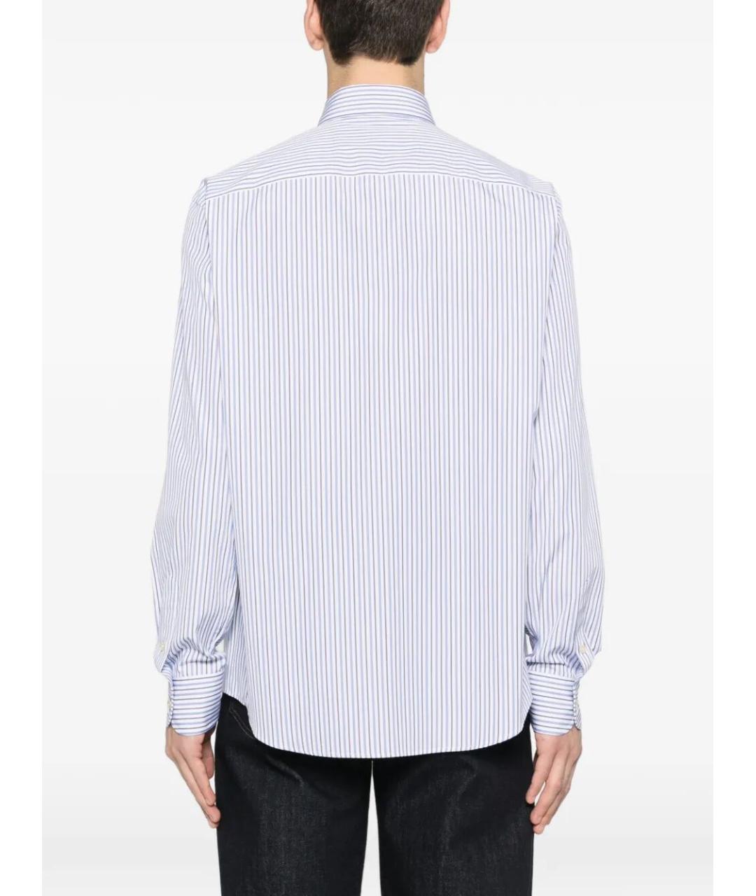 VALENTINO Синяя хлопковая кэжуал рубашка, фото 3