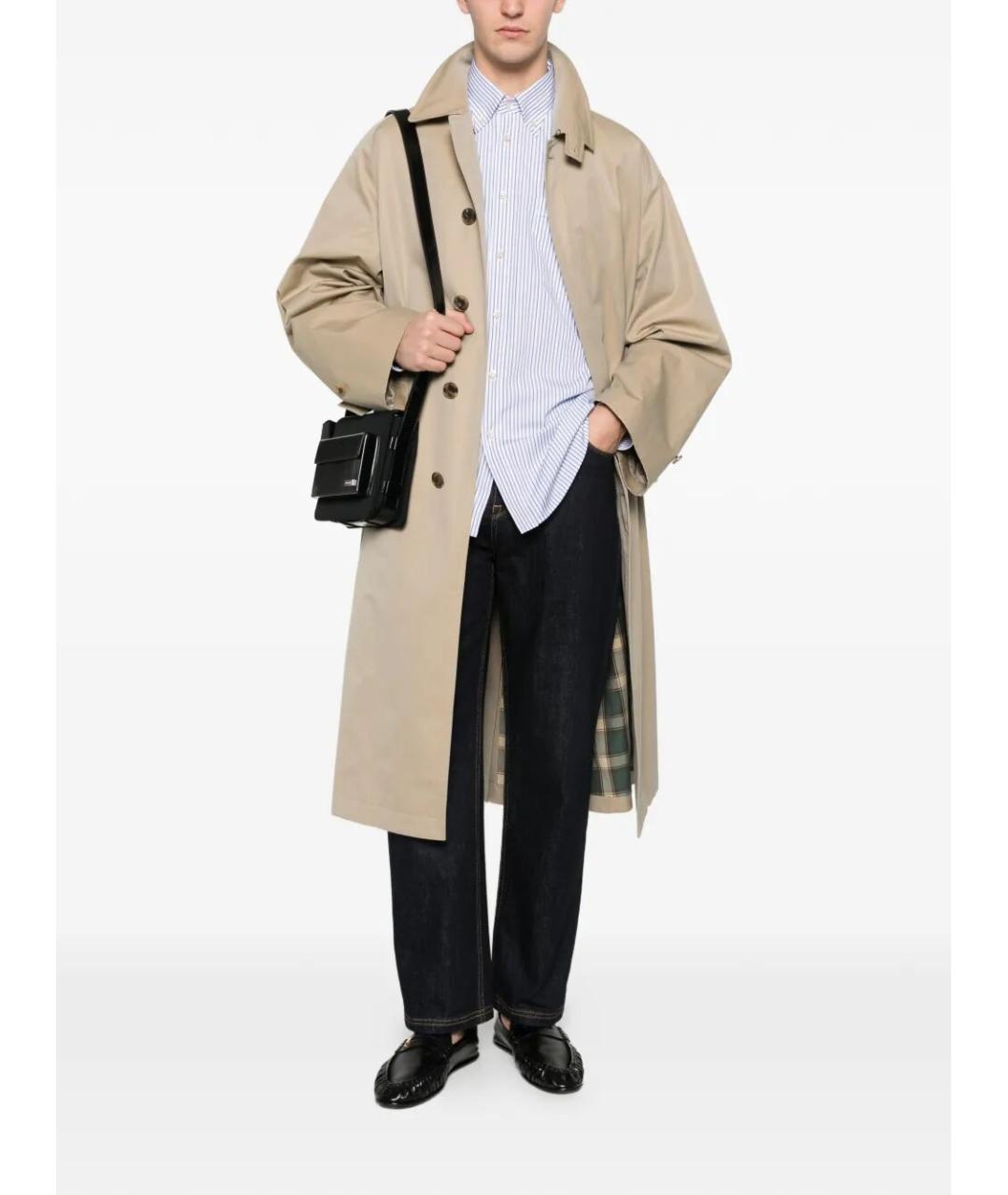 VALENTINO Синяя хлопковая кэжуал рубашка, фото 2