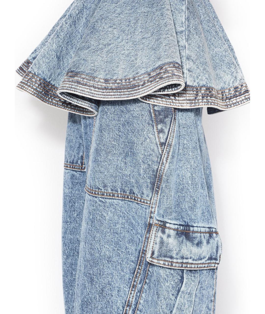 ALAIA Голубая хлопковая блузы, фото 4