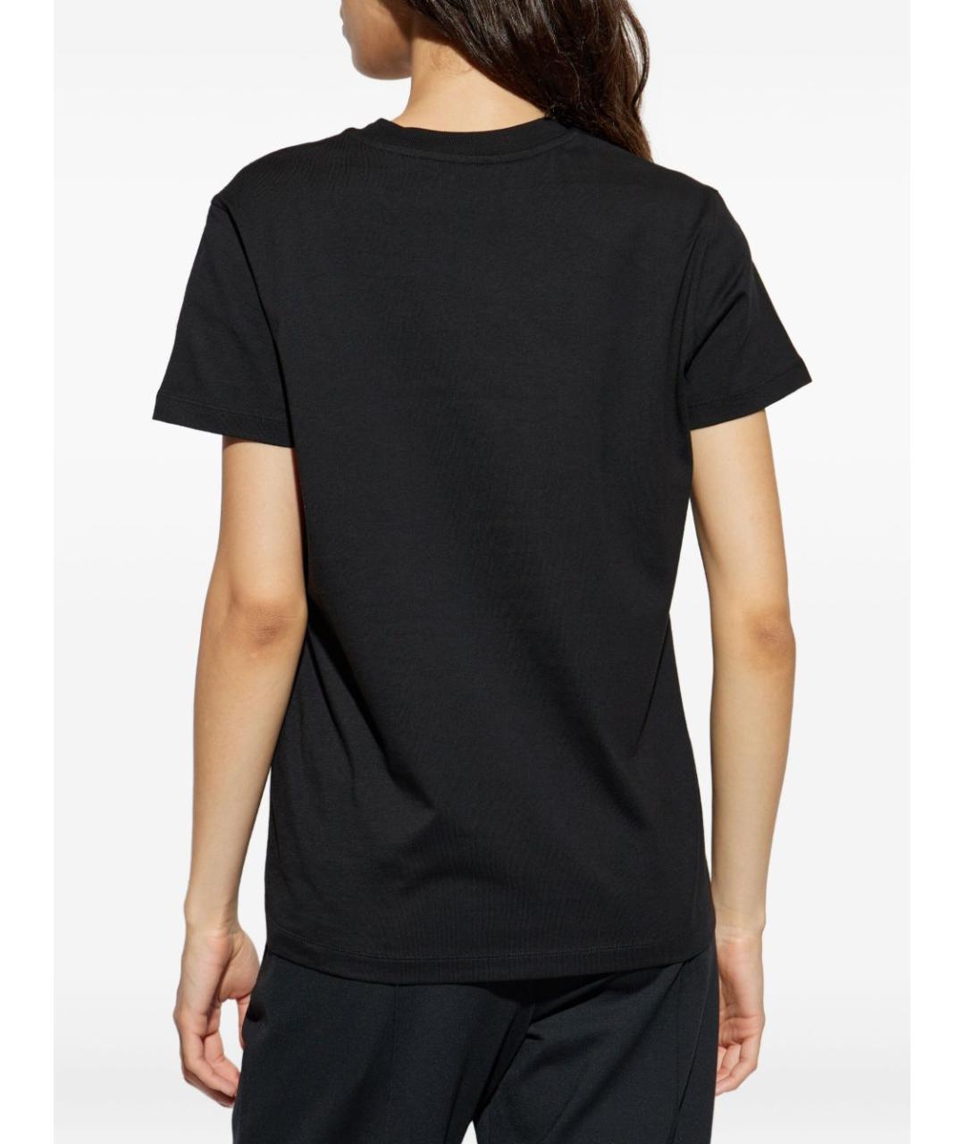 MONCLER Черная хлопковая футболка, фото 5