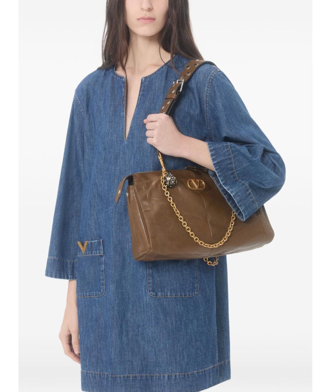 VALENTINO Синее хлопковое повседневное платье, фото 4