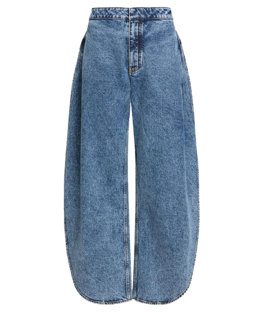 ALAIA Синие хлопковые прямые джинсы, фото 1