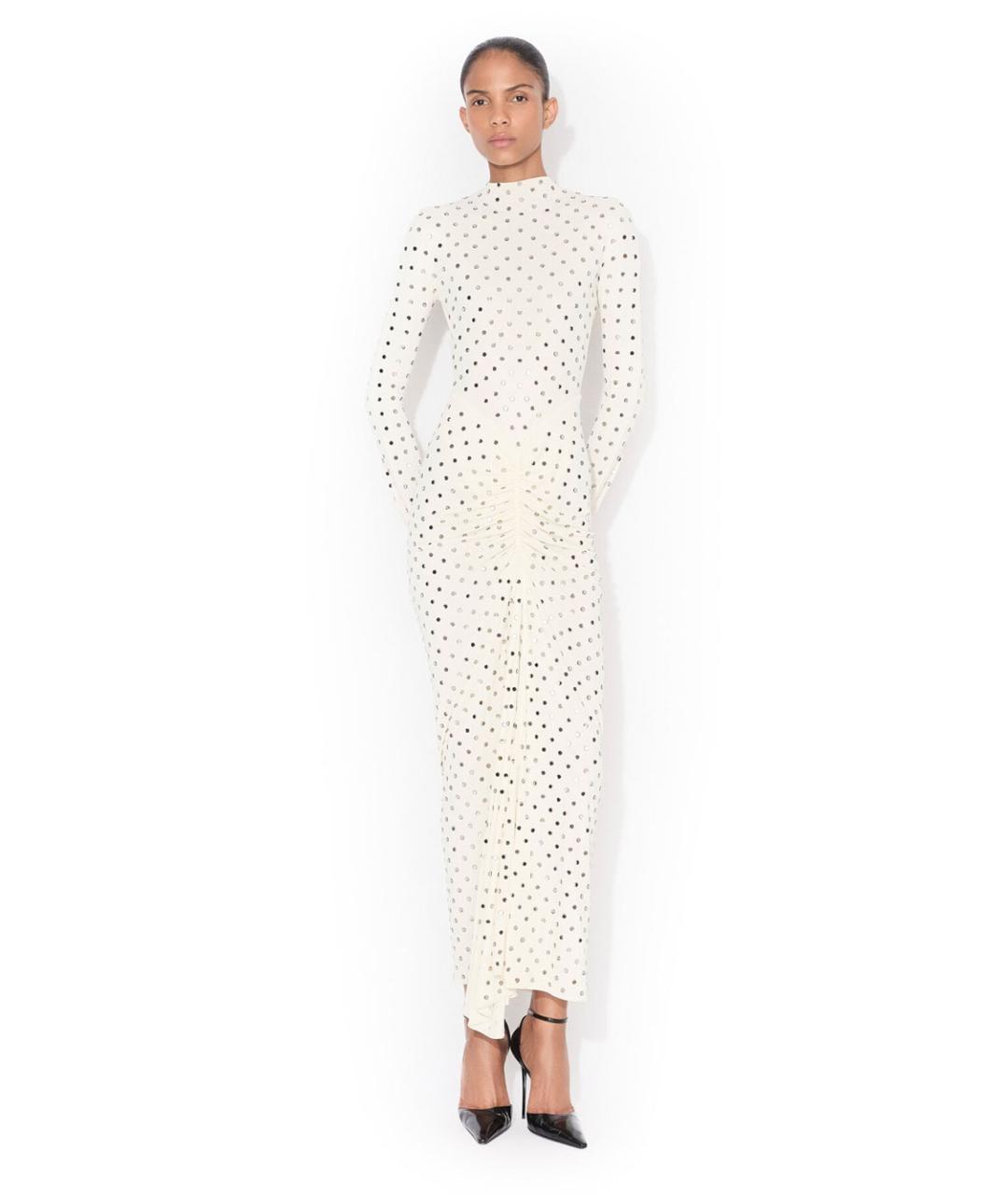 ALAIA Бежевое вискозное коктейльное платье, фото 2