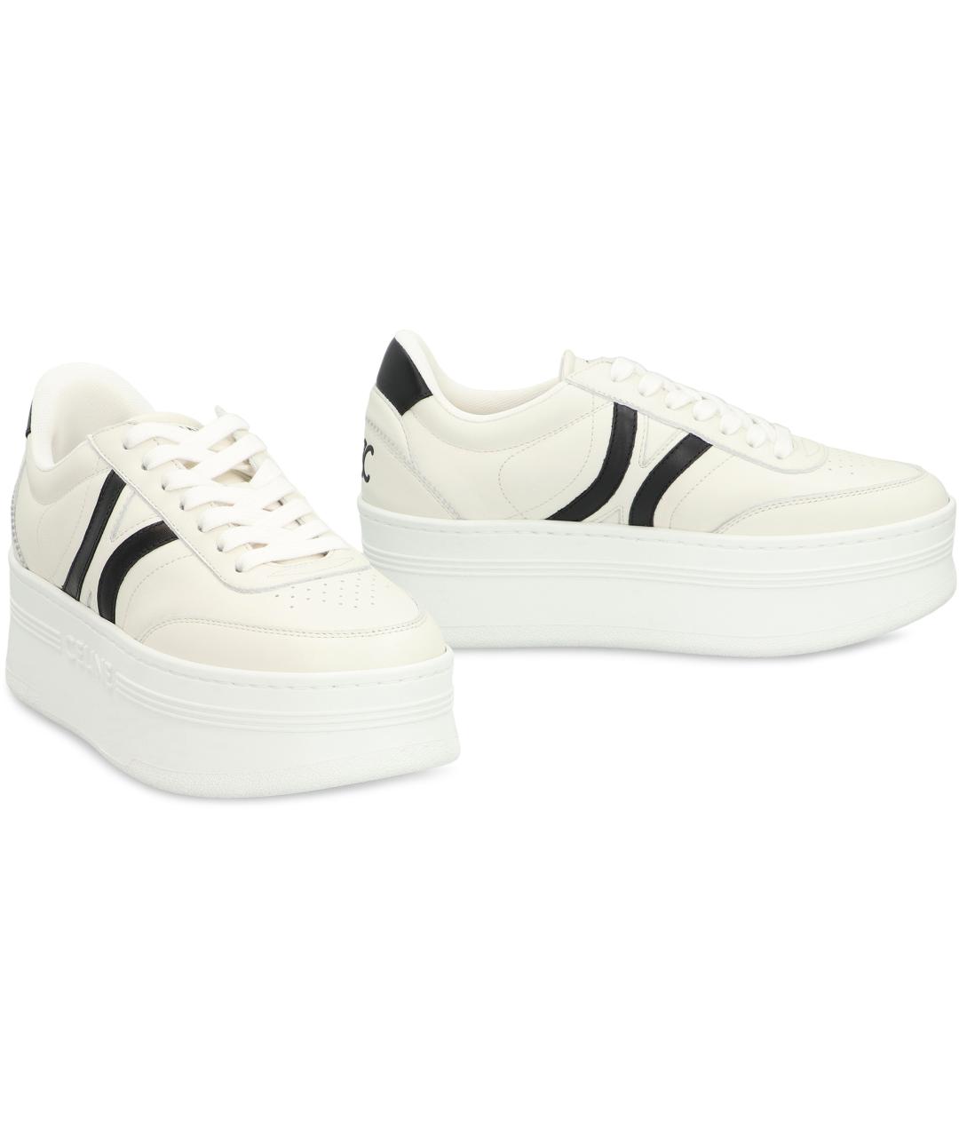 CELINE Белые кожаные кроссовки, фото 3