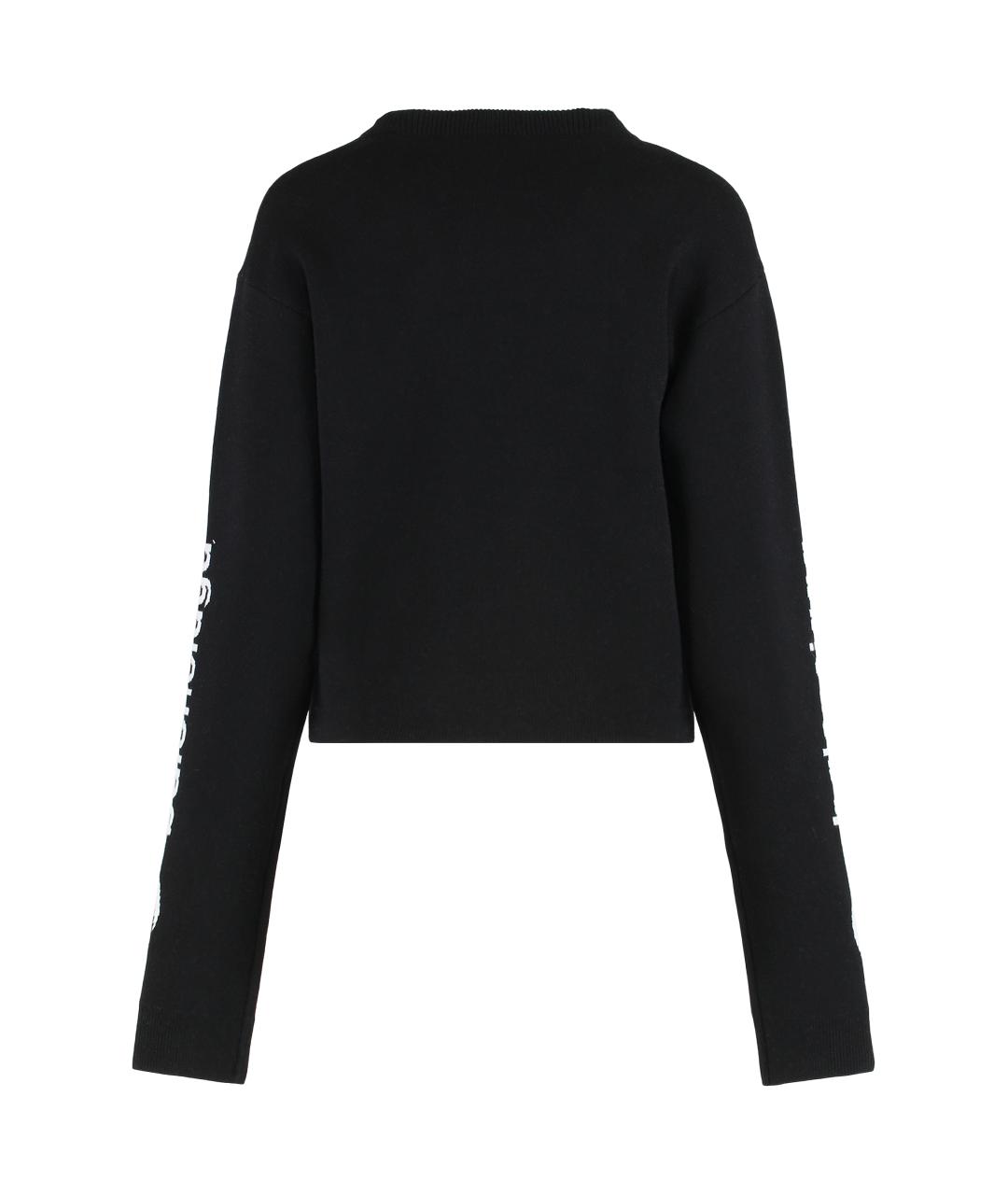 BALENCIAGA Черный шерстяной джемпер / свитер, фото 2
