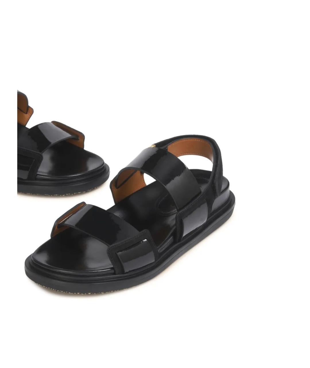 MARNI Черные кожаные сандалии, фото 4