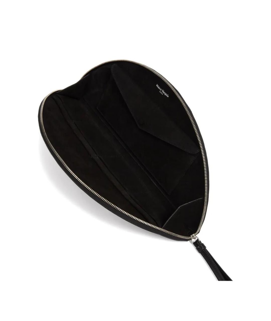 MAISON MARGIELA Черная кожаная сумка с короткими ручками, фото 2
