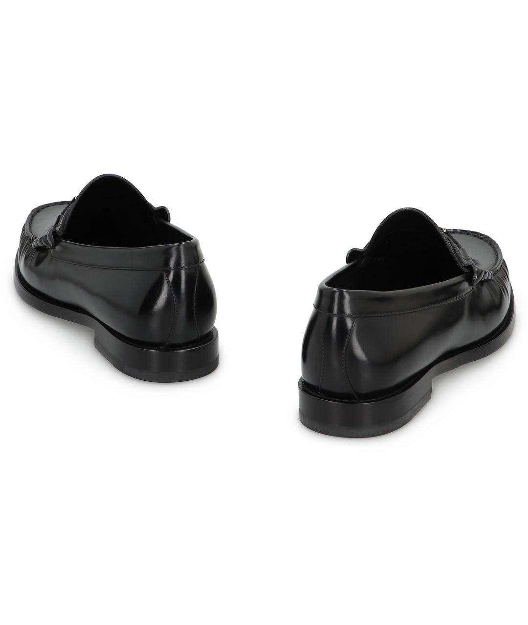 CELINE Черные кожаные лоферы, фото 4