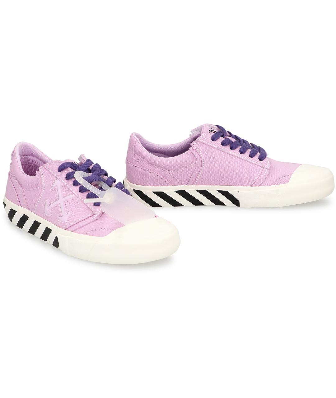 OFF-WHITE Розовые текстильные кроссовки, фото 3