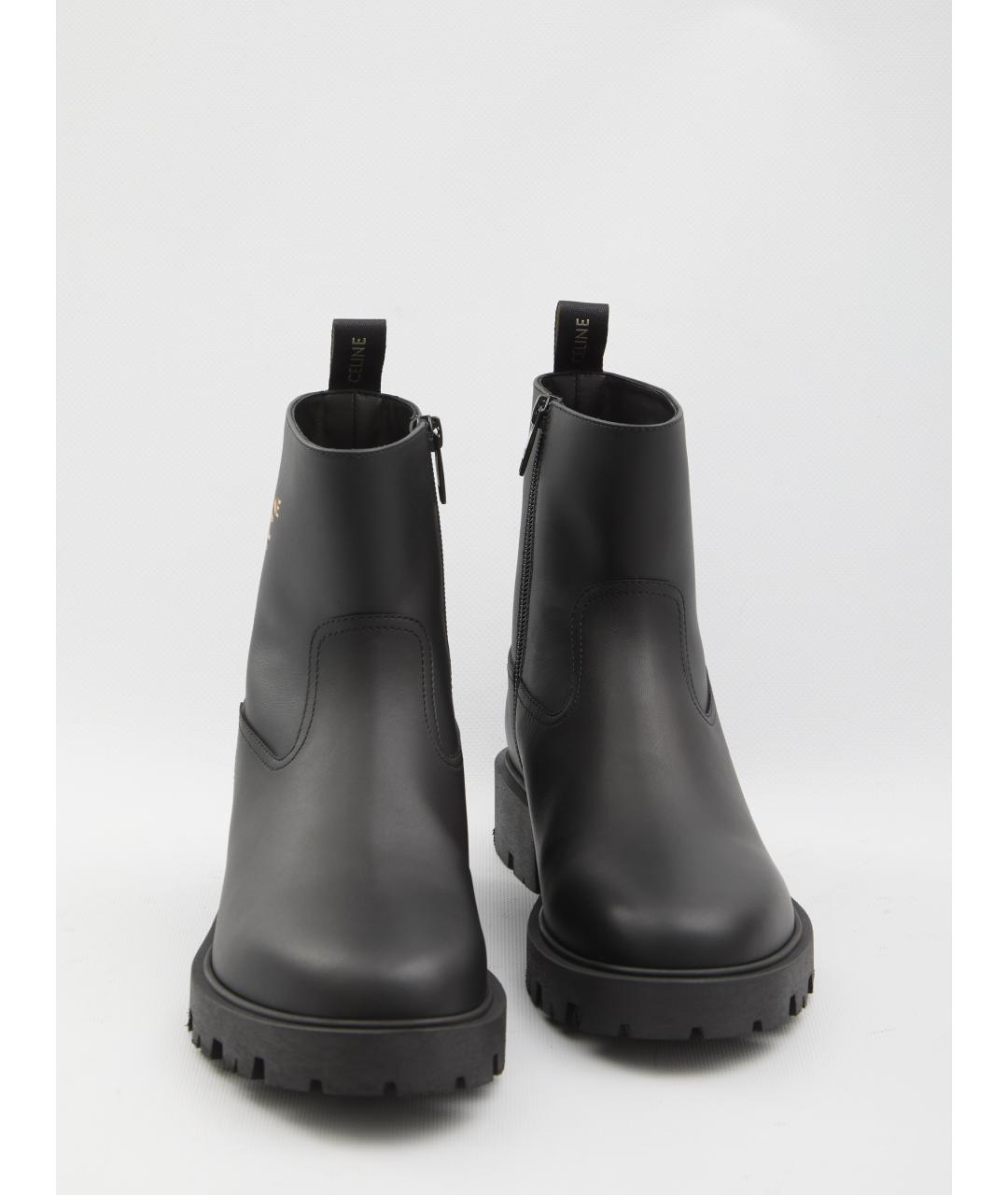 CELINE Черные кожаные ботинки, фото 5
