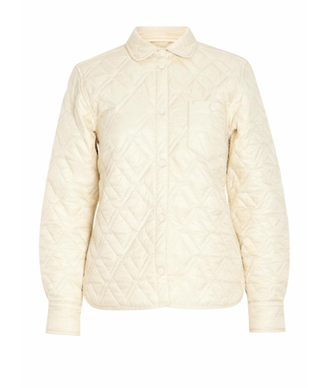 MONCLER Белая полиэстеровая куртка, фото 1